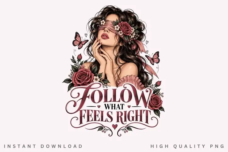 Follow What Feels Right PNG Sublimation Design