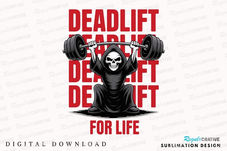 Grim Reaper Deadlift For Life Sublimation PNG