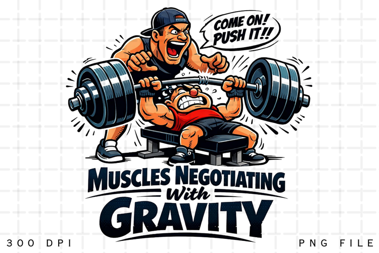 Muscles Negotiating With Gravity Funny Bench Press Gym
