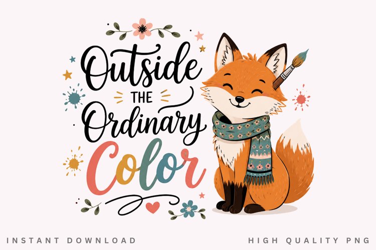 Outside The Ordinary Color PNG Sublimation Design