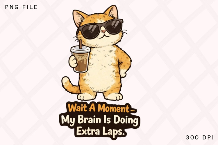 Wait A Moment My Brain Is Doing Extra Laps PNG
