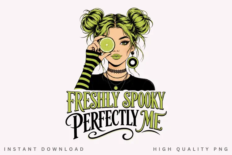 Freshly Spooky Perfectly Me PNG Sublimation Design
