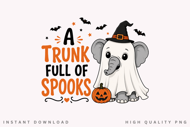 A Trunk Full Of Spooks PNG Sublimation Design, Ghost