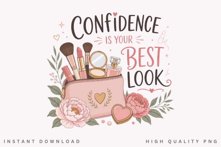 Confidence Is Your Best Look PNG Sublimation Design example image 1