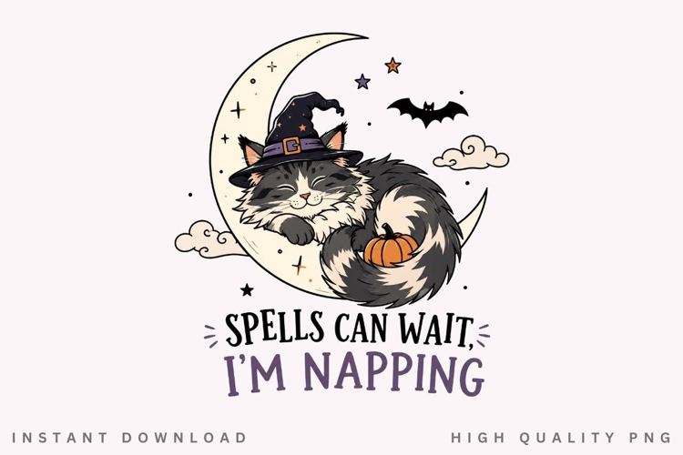 Spells Can Wait I'm Napping PNG Sublimation Design