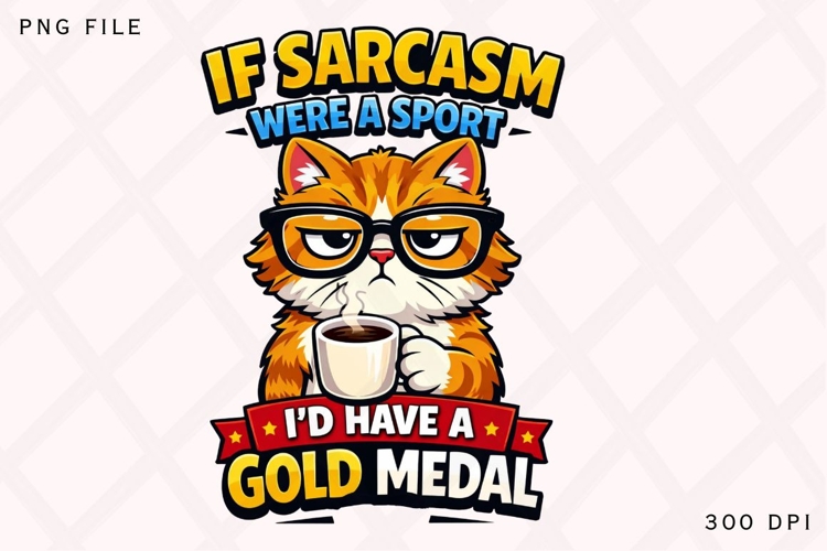 If Sarcasm Were A Sport Id Have A Gold Medal Cat PNG