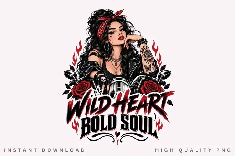 Wild Heart Bold Soul PNG Sublimation Design