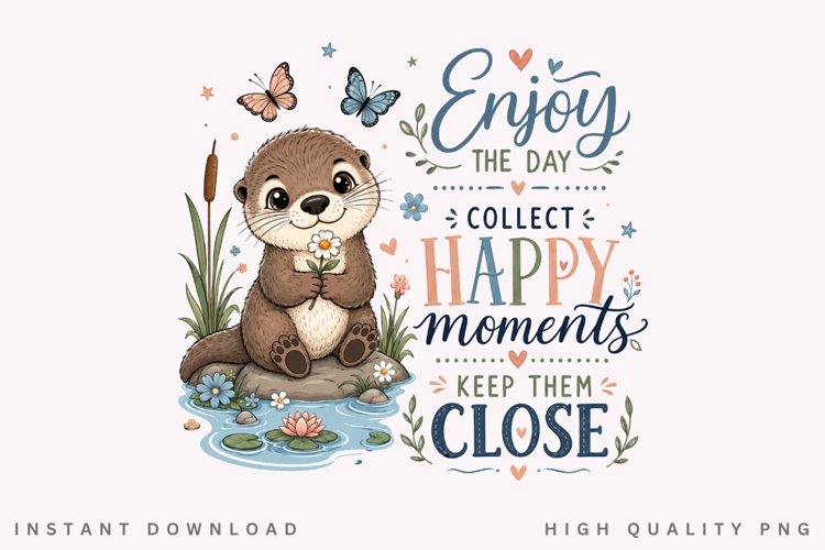 Enjoy The Day Collect Happy Moments PNG Sublimation Design
