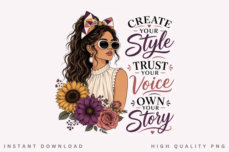 Trust Your Voice Own Your Story PNG Sublimation Design
