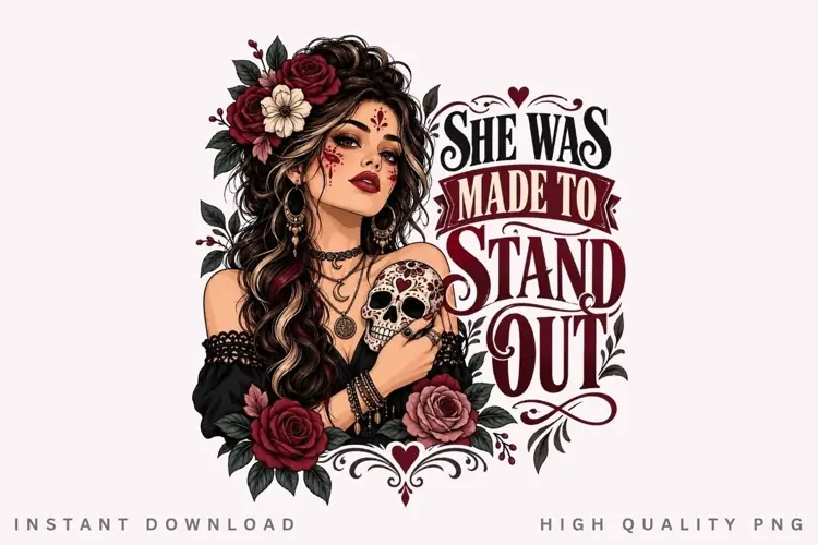 She Was Made To Stand Out PNG Sublimation Design