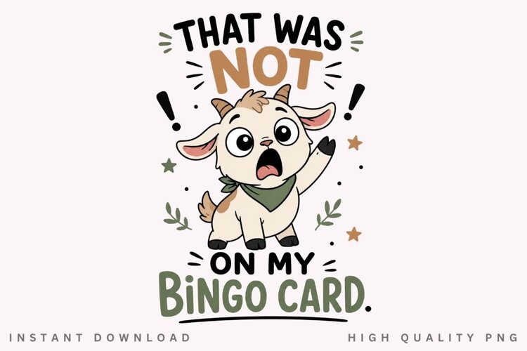 That Was Not On My Bingo Card PNG Sublimation Design example image 1