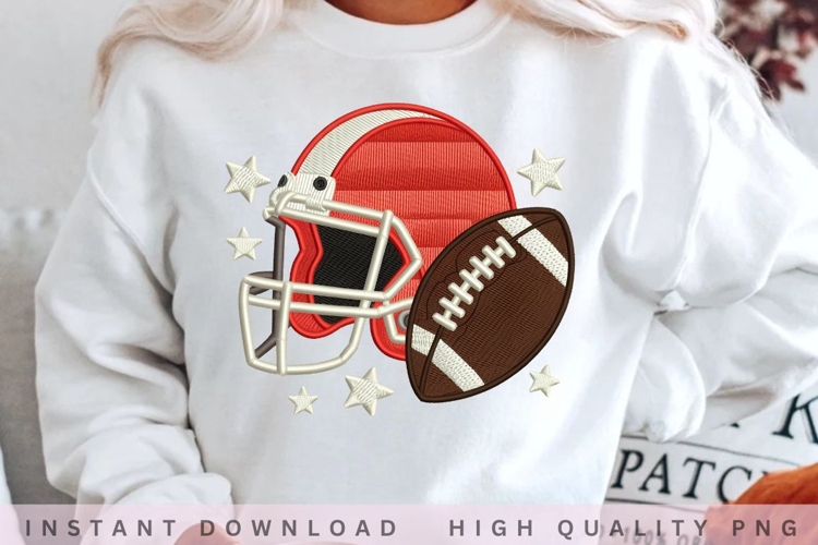 Football Helmet Embroidery PNG,American Football Sublimation