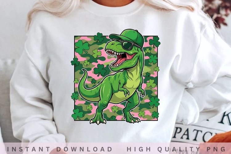 St Patrick T Rex Dinosaur PNG example image 1