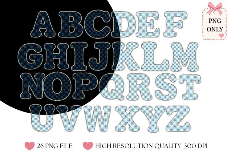 Retro Halftone Dotted PNG Alphabet example image 1