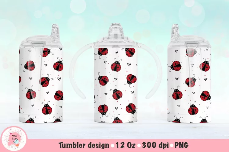12oz Kids Skinny Tumbler | Sublimation Tumbler Ladybug 12 oz