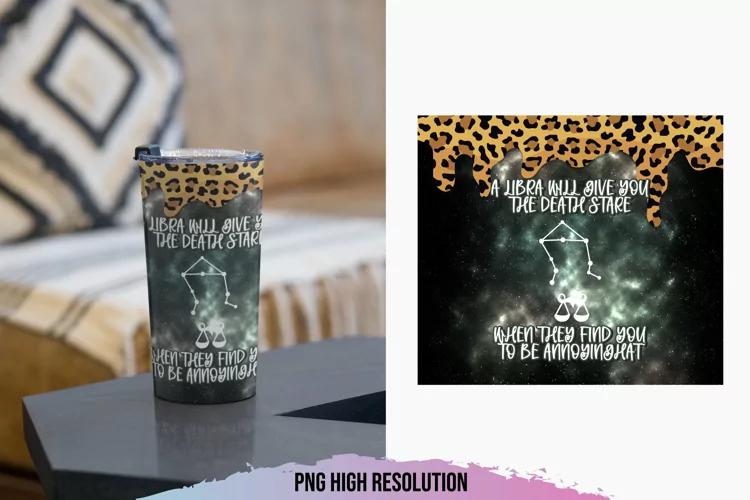 Libra Horoscope with Quote Sublimation Tumbler Wrap