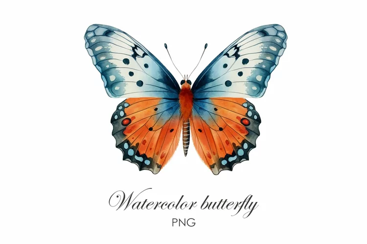 Sublimation Watercolor butterfly PNG