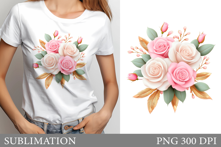 Roses T-Shirt Sublimation. Roses Sublimation