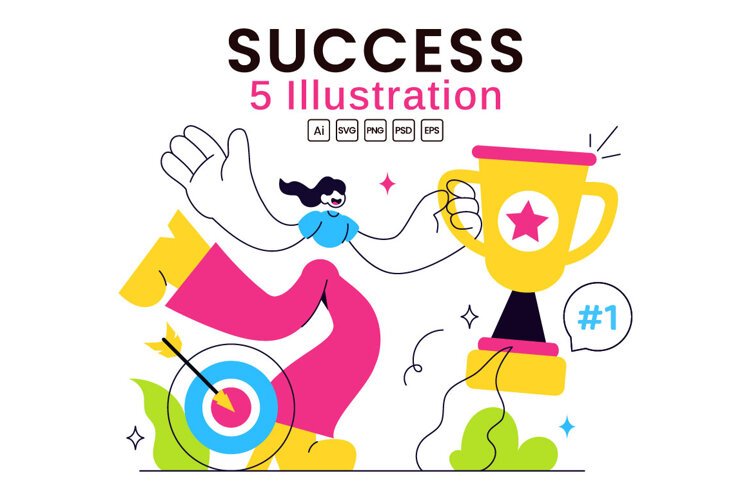 5 Success Vector Illustration example image 1