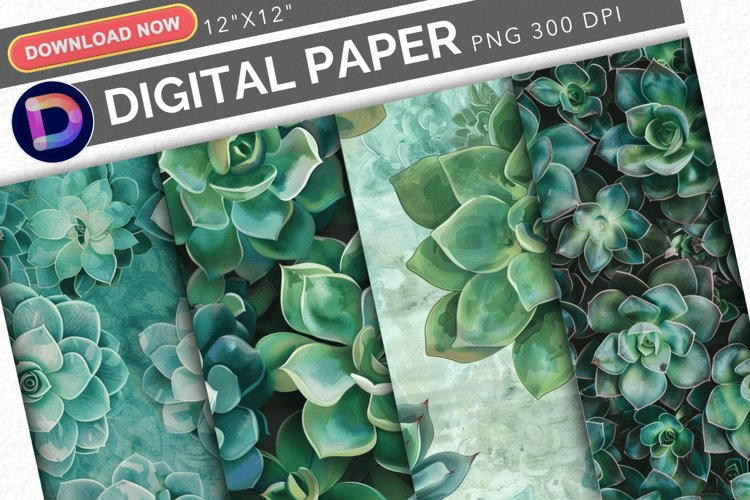 Watercolor Succulent Clipart Image 2