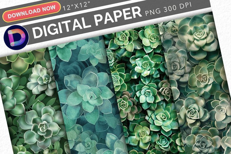 Watercolor Succulent Clipart Image 3