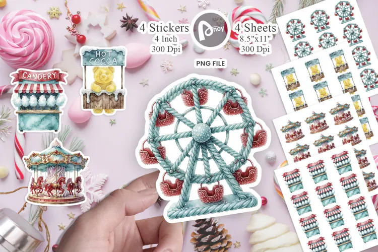 Winter Candy Carnival Sticker