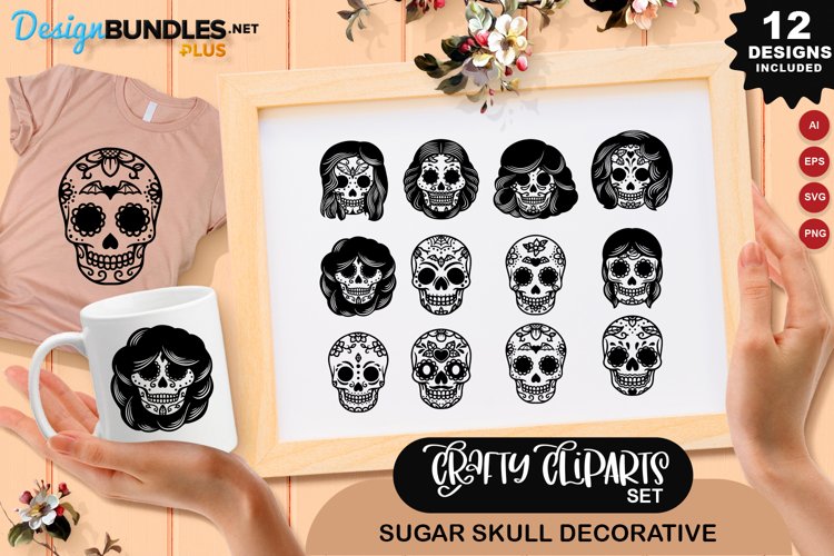 Flower Skull Svg Image 22