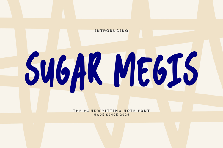 Sugar Megis - The Handwritting Note Font