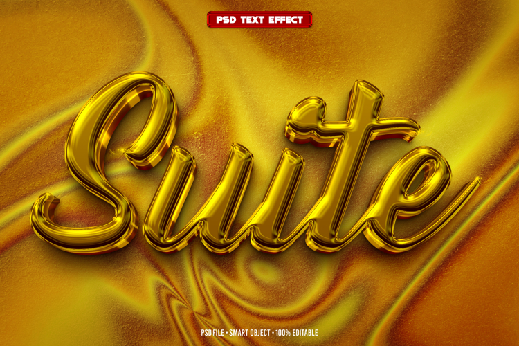 Suite 3D editable text effect