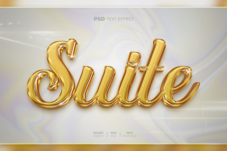 Suite 3D editable text effect example image 1