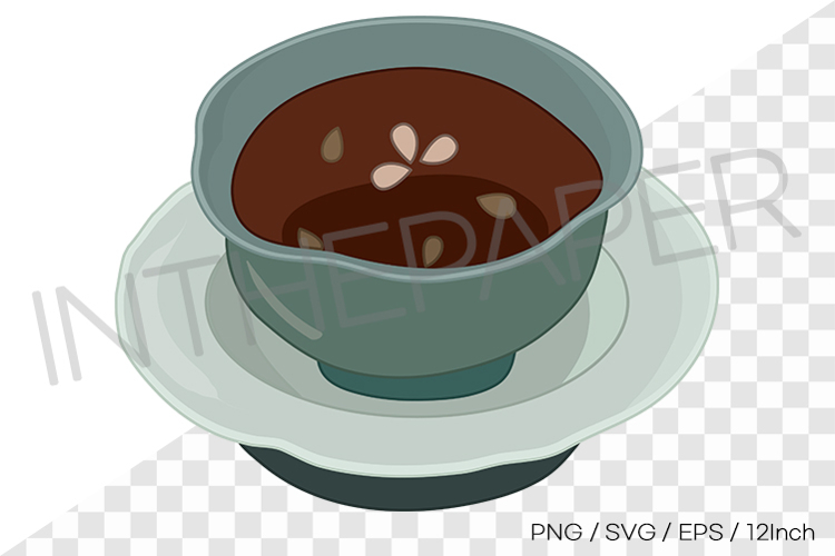 Spicy sweet sujeonggwa punch with pine nuts PNG SVG Korean