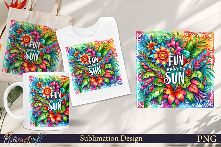 Funny Quote Sublimation | Hello Summer | Fun under the sun