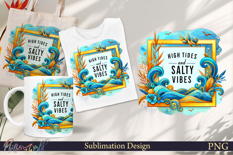 Funny Quote Sublimation | Summer | high tides