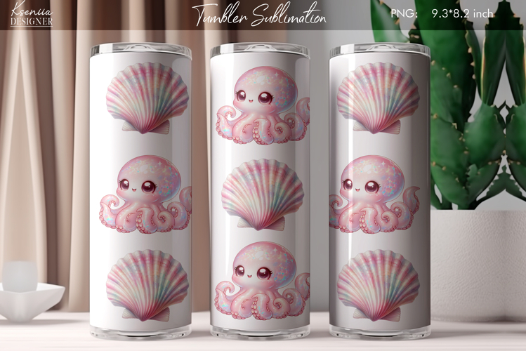 Vintage Coquette Bow|Retro Seashell Tumbler Sublimation