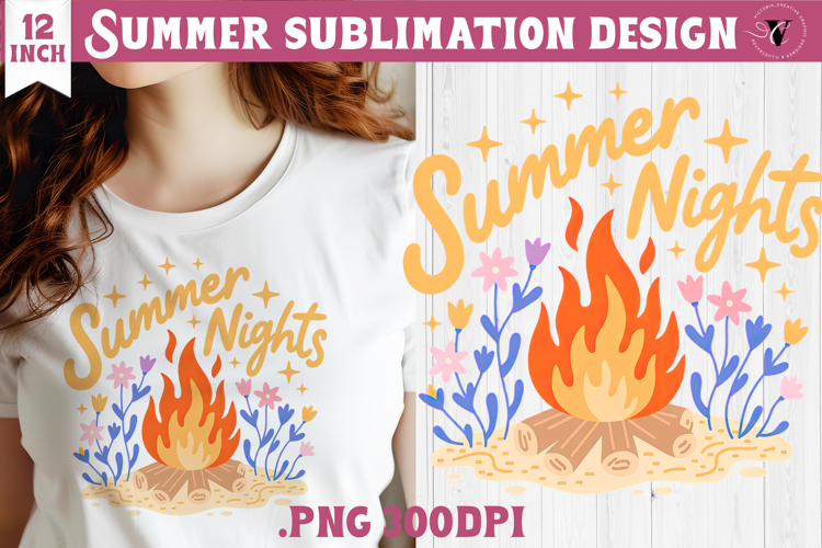 Summer sea Sublimation |Summer Nights, beach quote