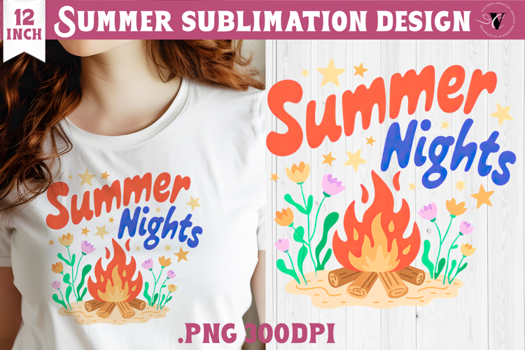 Summer sea Sublimation |Summer Nights, beach quote