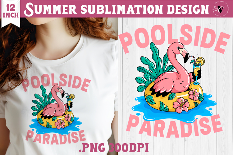 Summer sea Sublimation | Pool side paradise, beach quote