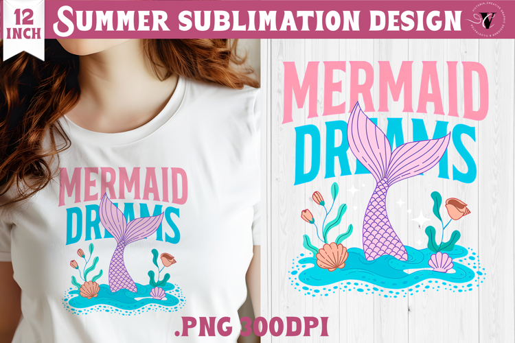 Summer sea Sublimation | Mermaid dreams, beach quote