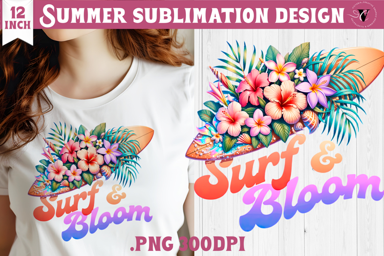 Summer sea Sublimation | Surf   bloom, beach quote