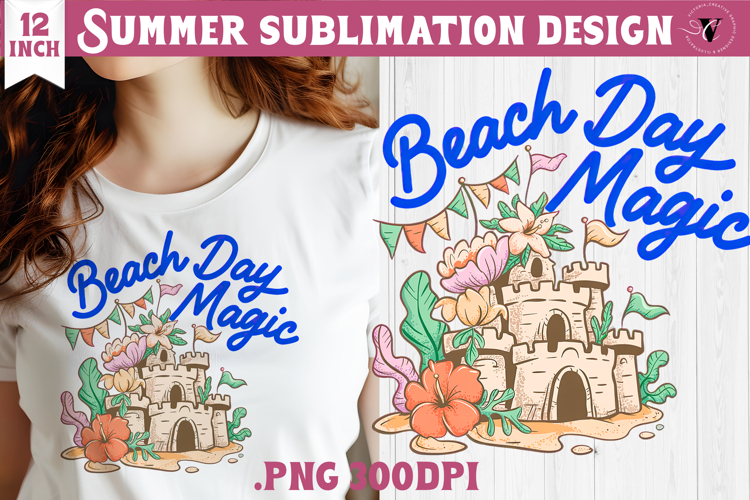 Summer sea Sublimation | Beach day magic, beach quote