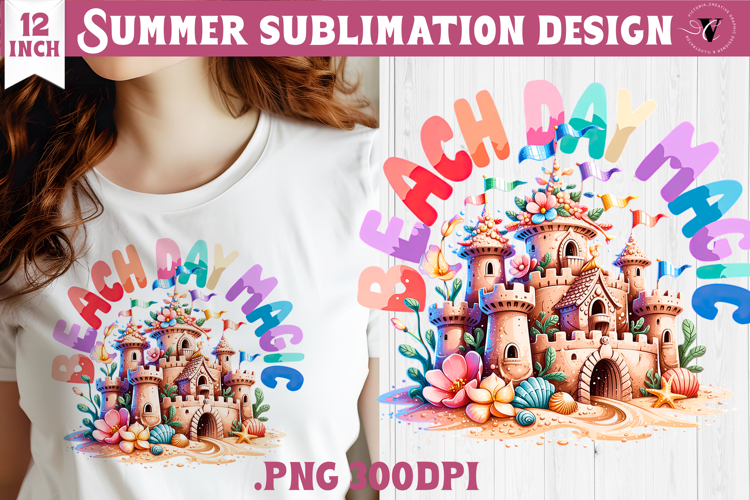 Summer sea Sublimation | Beach day magic, beach quote