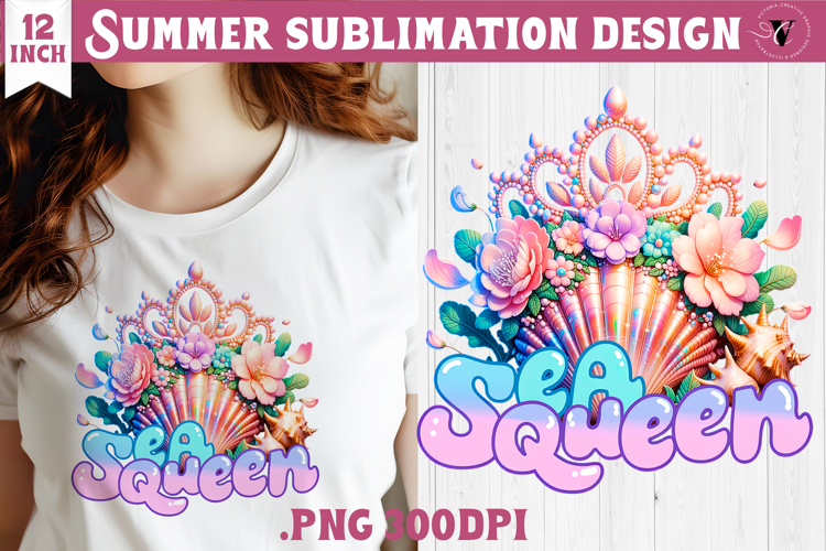 Summer sea Sublimation | Sea queen, beach quote