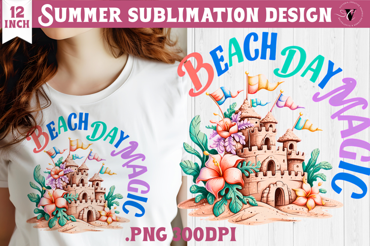 Summer sea Sublimation | Beach day magic, beach quote