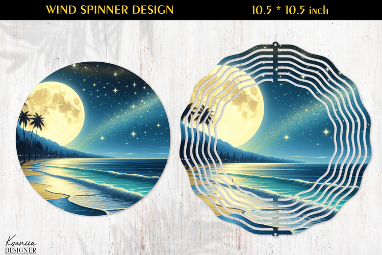 Ocean Paradise Wind Spinner Sublimation Design