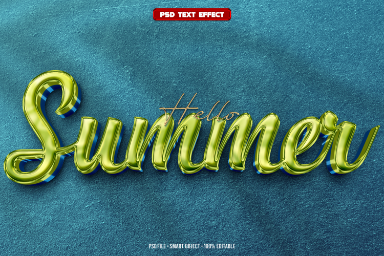 Summer 3D editable text effect