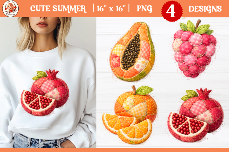 Cute Patchwork Fruit Sublimation