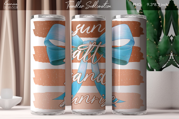 Summer Vibes|Positive Quotes |Seashell Tumbler Sublimation