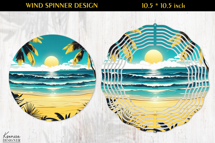 Ocean Paradise Wind Spinner Sublimation Design