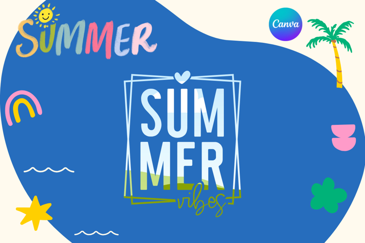 summer Canva Frame Varsity shirt design