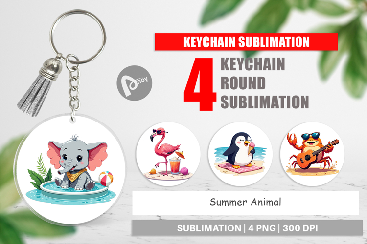 Keychain Summer Animals